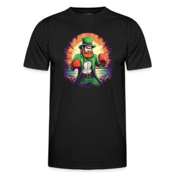 Boîtes de trèfles de la Saint-Patrick - T-shirt sport Homme - noir - Devant - AI Model Male 178 dark (178cm)