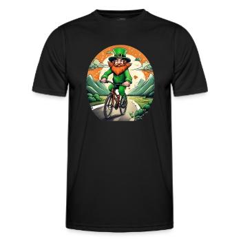Vélo Trèfle de la Saint-Patrick - T-shirt sport Homme - noir - Devant - AI Model Male 178 dark (178cm)