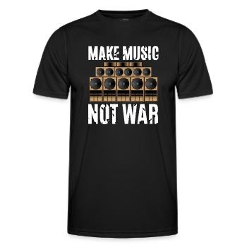 Faites de la musique, pas la guerre - T-shirt sport Homme - noir - Devant - AI Model Male 178 dark (178cm)