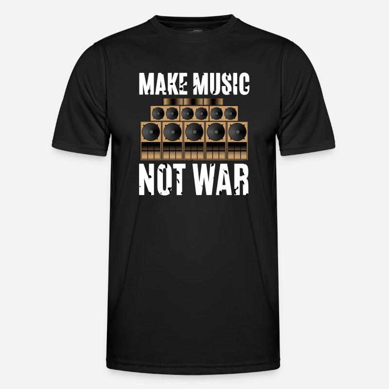 Make Music Not War - Men's Functional T-Shirt - black