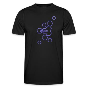 Dario as a name - Men's Functional T-Shirt - black - Front - AI Model Male 178 dark (178cm)