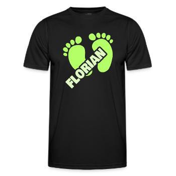 Naissance Florian - T-shirt sport Homme - noir - Devant - AI Model Male 178 dark (178cm)