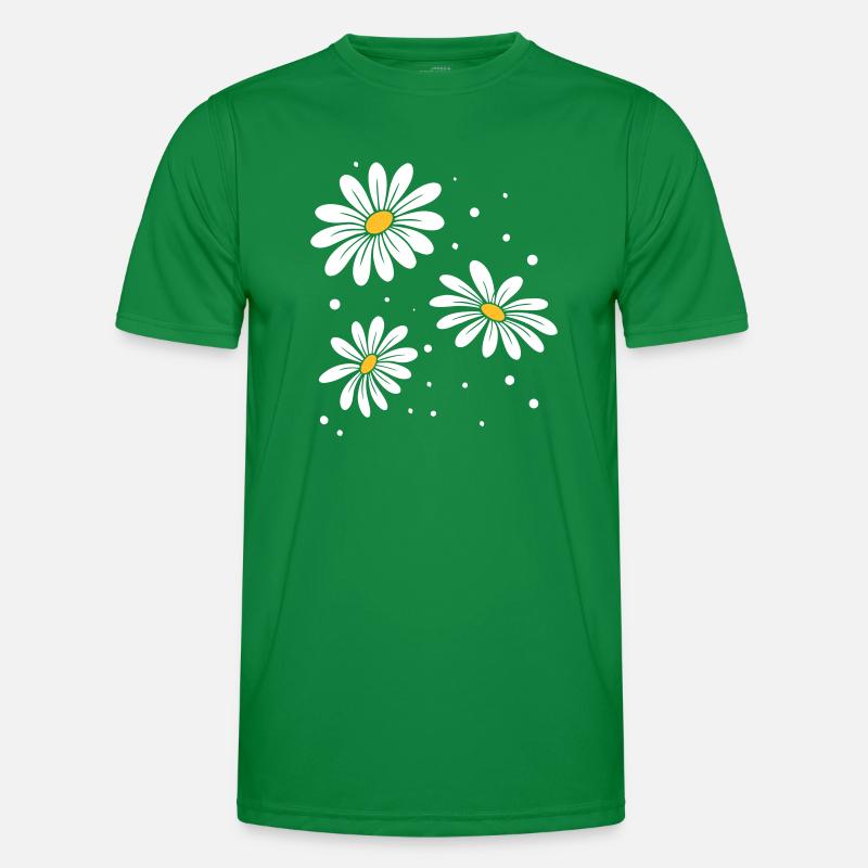 Gänseblümchen Punkte Männer Funktions-T-Shirt