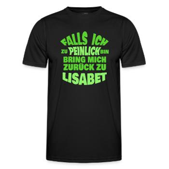 L - Men's Functional T-Shirt - black - Front - AI Model Male 178 dark (178cm)