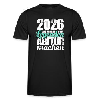 2026 Das Jahr in dem Legenden Abitur machen - Männer Funktions-T-Shirt - Schwarz - Vorne - AI Model Male 178 dark (178cm)