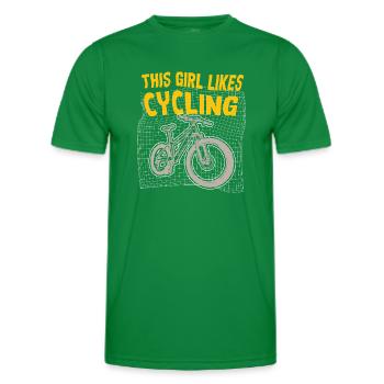 Fille aime le cyclisme, le cardio, le vélo drôle - T-shirt sport Homme - vert - Devant - AI Model Male 178 dark (178cm)