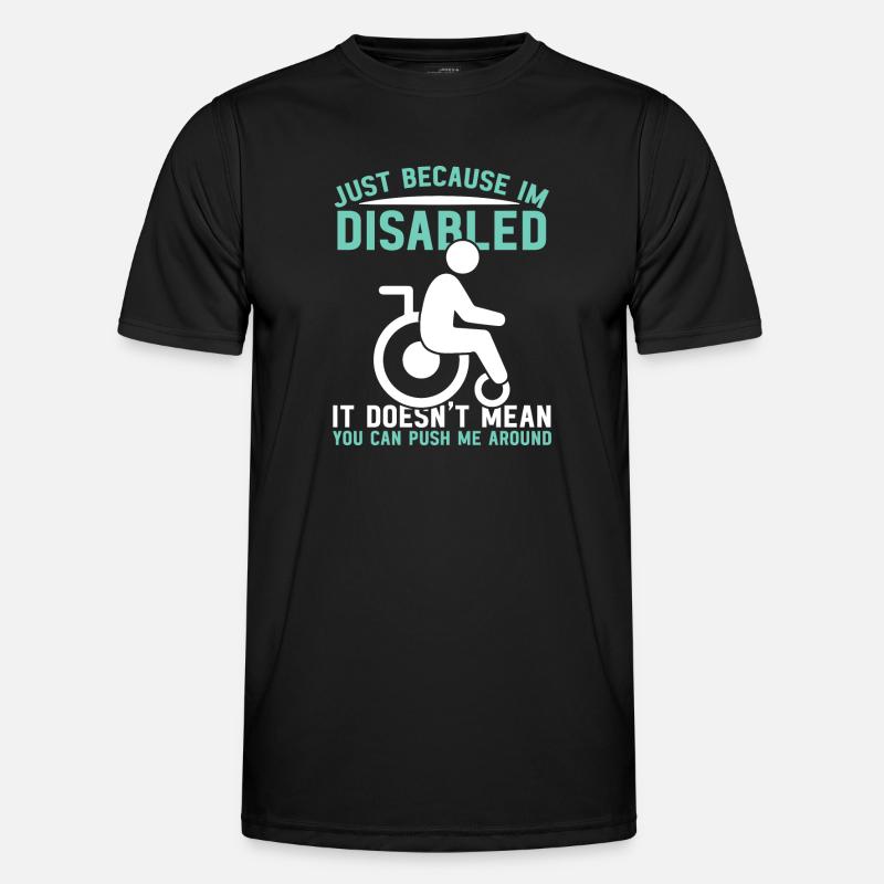 Rollstuhl Beinamputation Bewusstsein Amputation - Männer Funktions-T-Shirt - Schwarz