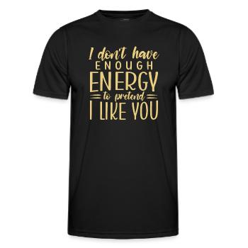 Introvertiert Schüchtern Antisozial - Männer Funktions-T-Shirt - Schwarz - Vorne - AI Model Male 178 dark (178cm)