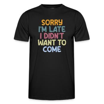 Introvertiert Schüchtern Antisozial - Männer Funktions-T-Shirt - Schwarz - Vorne - AI Model Male 178 dark (178cm)