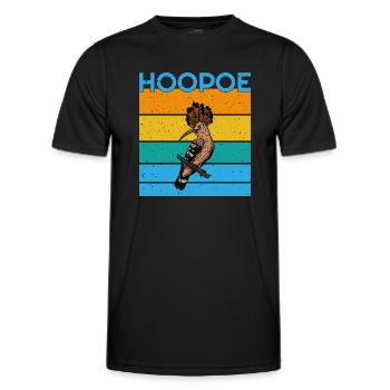 Hoopoe Ornithologist Bird Watching Forest - Men's Functional T-Shirt - black - Front - AI Model Male 178 dark (178cm)