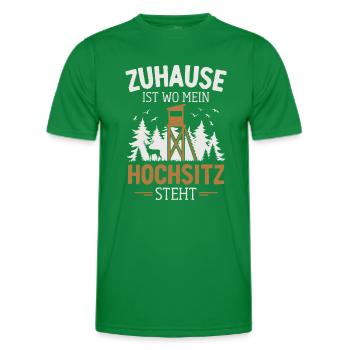 Jagd Jäger Hochsitz Rotwild Hirsch Jagen Lustig - Männer Funktions-T-Shirt - Kelly Green - Vorne - AI Model Male 178 dark (178cm)
