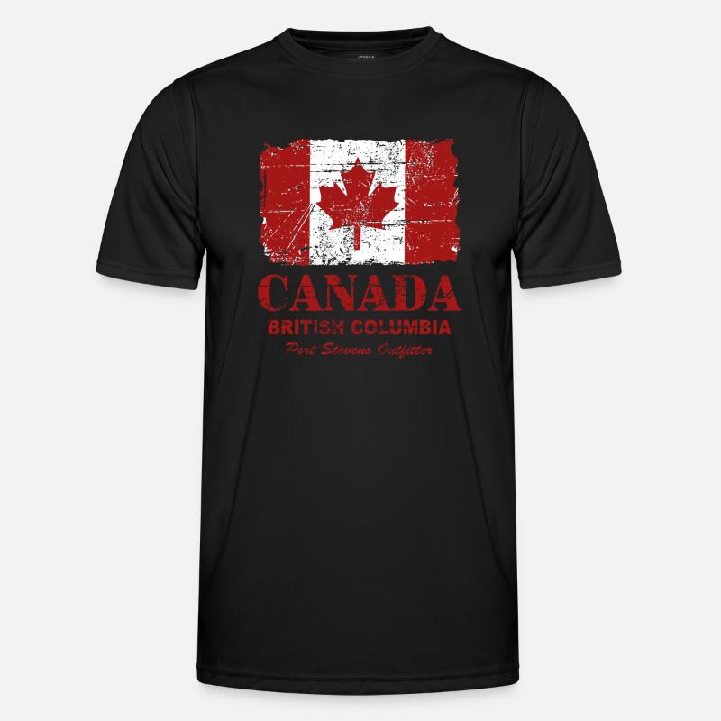 Canada Flag - Vintage Look T-shirt sport Homme