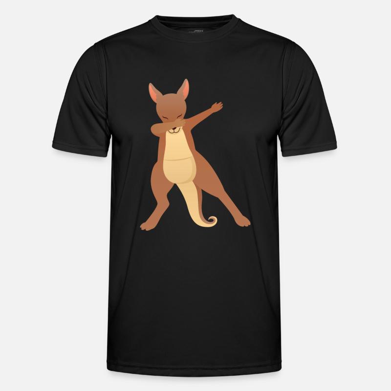 Kangaroo Dab Dance - Men's Functional T-Shirt - black