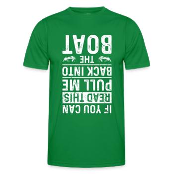 If you can read this, drag me back into the Boo - Men's Functional T-Shirt - kelly green - Front - AI Model Male 178 dark (178cm)