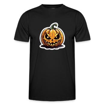 Bedrohlicher Jack o' Lantern Kürbis - Männer Funktions-T-Shirt - Schwarz - Vorne - AI Model Male 178 dark (178cm)