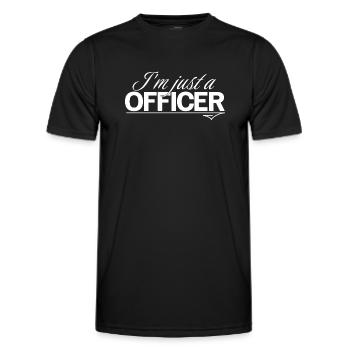 Job Design T-shirt Officer - Men's Functional T-Shirt - black - Front - AI Model Male 178 dark (178cm)
