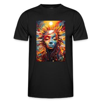 Lady Sonne - Männer Funktions-T-Shirt - Schwarz - Vorne - AI Model Male 178 dark (178cm)