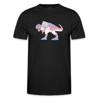 A Dinosaur But Not A Fossil - Männer Funktions-T-Shirt - Schwarz - Vorne - AI Model Male 178 dark (178cm)