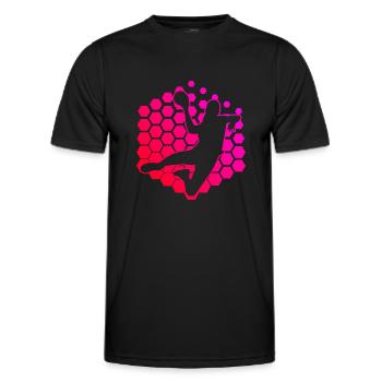 Handball Handball Games Women Handball Handball Handball - Men's Functional T-Shirt - black - Front - AI Model Male 178 dark (178cm)