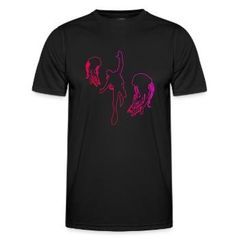 Divers Men Free Dive Diving Scuba Diver - Men's Functional T-Shirt - black - Front - AI Model Male 178 dark (178cm)