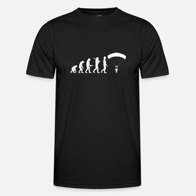 Skydiving Evolution - Men's Functional T-Shirt - black