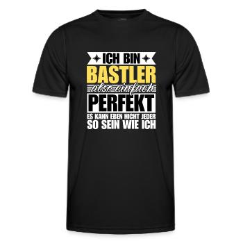 Perfekter Bastler - Männer Funktions-T-Shirt - Schwarz - Vorne - AI Model Male 178 dark (178cm)