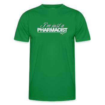 Job Design T-shirt Pharmacien - T-shirt sport Homme - vert - Devant - AI Model Male 178 dark (178cm)