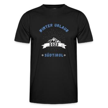 Südtirol Bozen Italien Urlaub 2025 Winter Ski Idee - Männer Funktions-T-Shirt - Schwarz - Vorne - AI Model Male 178 dark (178cm)
