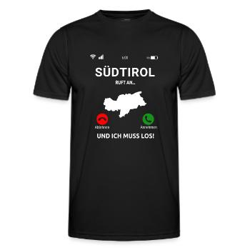 Südtirol Bozen Italien Urlaub Winter Ski Idee - Männer Funktions-T-Shirt - Schwarz - Vorne - AI Model Male 178 dark (178cm)