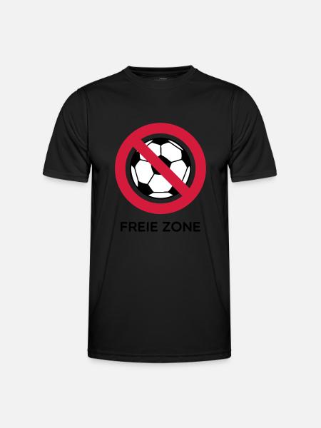 Anti Fussball - Männer Funktions-T-Shirt - Schwarz