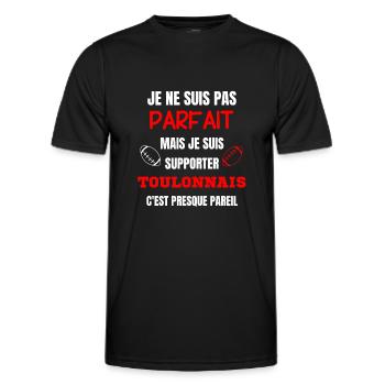 Supporteur Toulon Parfait Rugby - T-shirt sport Homme - noir - Devant - AI Model Male 178 dark (178cm)