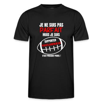 Supporteur Toulon Parfait Rugby - T-shirt sport Homme - noir - Devant - AI Model Male 178 dark (178cm)