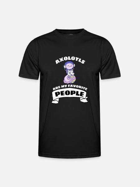 Salamander Pet Space Astronaut Axolotl - Men's Functional T-Shirt - black