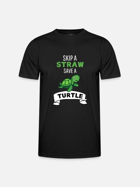 Ocean Animal Funny Gift Turtle - Men's Functional T-Shirt - black