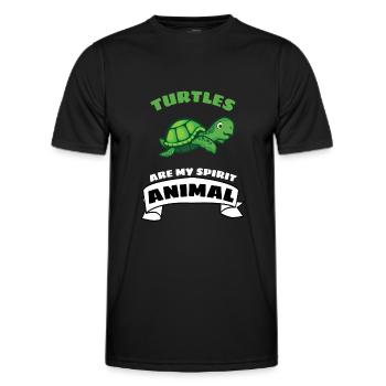 Sea Animal Lovers Gift Turtle - Men's Functional T-Shirt - black - Front - AI Model Male 178 dark (178cm)