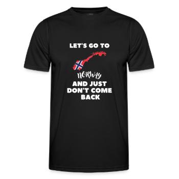 Norwegian Norwegian Flag Funny Norway - Men's Functional T-Shirt - black - Front - AI Model Male 178 dark (178cm)