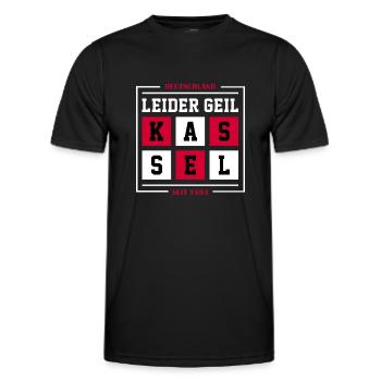 Kassel - Männer Funktions-T-Shirt - Schwarz - Vorne - AI Model Male 178 dark (178cm)