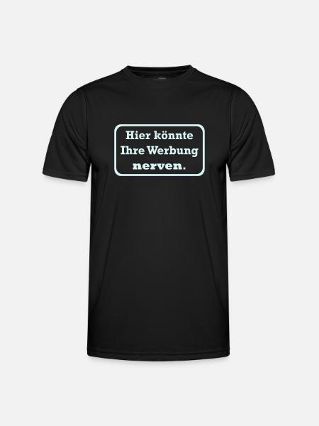 Werbung - Männer Funktions-T-Shirt - Schwarz