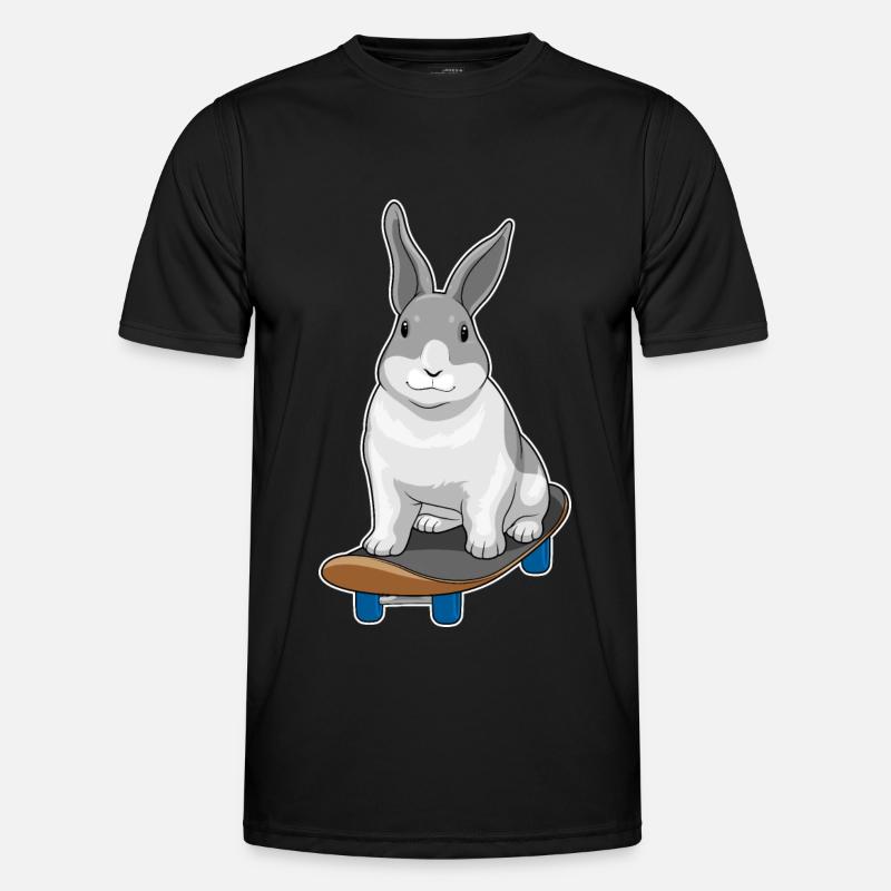 Rabbit Skater Skateboard - Men's Functional T-Shirt - black