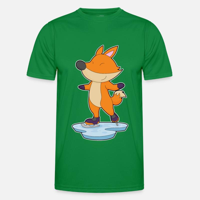 Fuchs Eislaufen Schlittschuhe Männer Funktions-T-Shirt