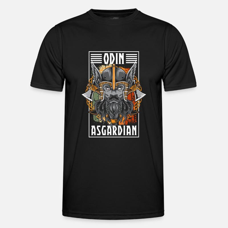 Wikinger Blitz Mjolnir - Männer Funktions-T-Shirt - Schwarz