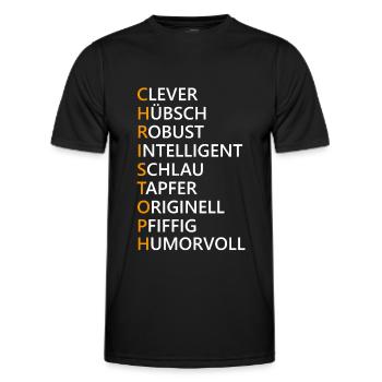 Christoph Name Geschenk - Männer Funktions-T-Shirt - Schwarz - Vorne - AI Model Male 178 dark (178cm)