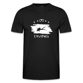 DIVING - Männer Funktions-T-Shirt - Schwarz - Vorne - AI Model Male 178 dark (178cm)