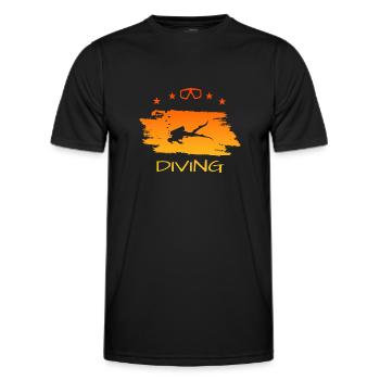 tauchen, diving - Männer Funktions-T-Shirt - Schwarz - Vorne - AI Model Male 178 dark (178cm)