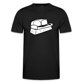 Sofa Symbol Wohnzimmer Möbel Grau - Männer Funktions-T-Shirt - Schwarz - Vorne - AI Model Male 178 dark (178cm)