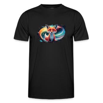 Renard - Illustration - T-shirt sport Homme - noir - Devant - AI Model Male 178 dark (178cm)