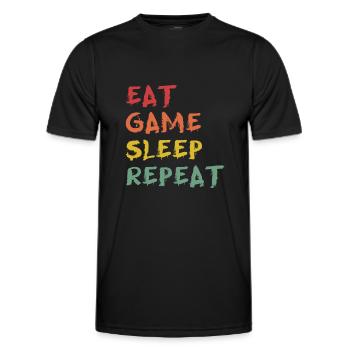 Lustige Spiele für Spieler - Männer Funktions-T-Shirt - Schwarz - Vorne - AI Model Male 178 dark (178cm)