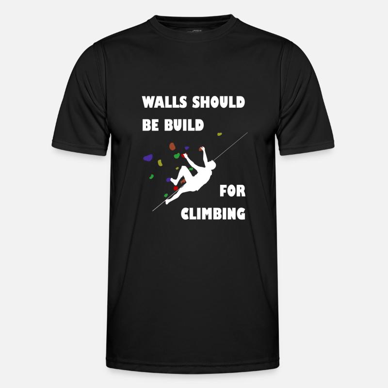 Climbing Klettern Bouldering Bouldern - Men's Functional T-Shirt - black