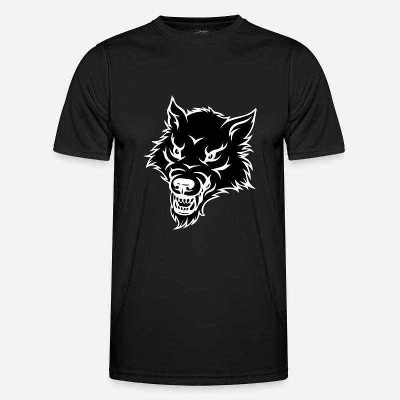 wolf - Men's Functional T-Shirt - black
