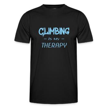 Climbing - Männer Funktions-T-Shirt - Schwarz - Vorne - AI Model Male 178 dark (178cm)